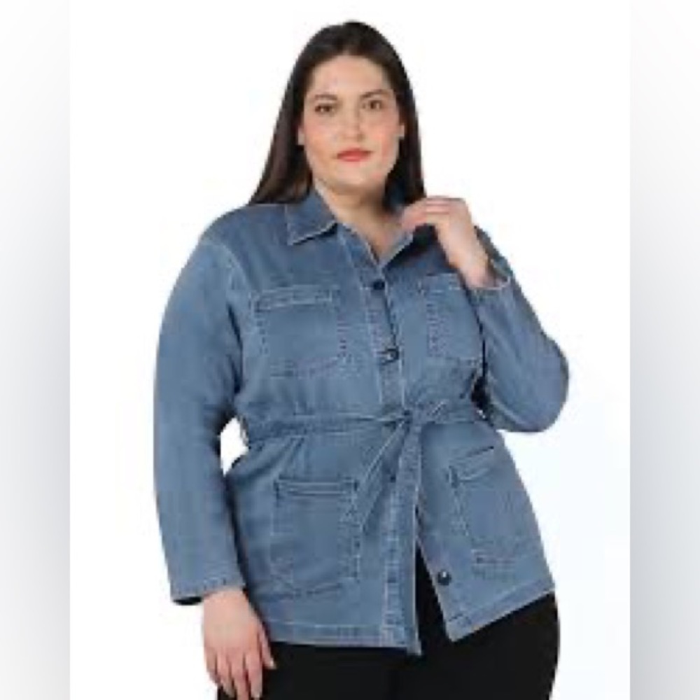 DEX plus Demin jacket with belt